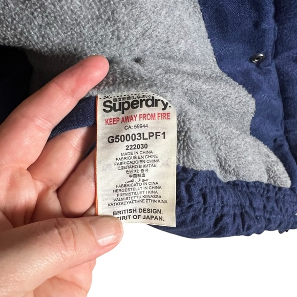 SUPERDRY Fur Hooded Padded Duffle Parka Jacket Women Size S - Picture 6 of 11